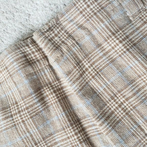 Acne Studios FW18 Beige Blue Checkered Wide-Leg Trousers - Men's 48/Medium - Picture 10 of 14